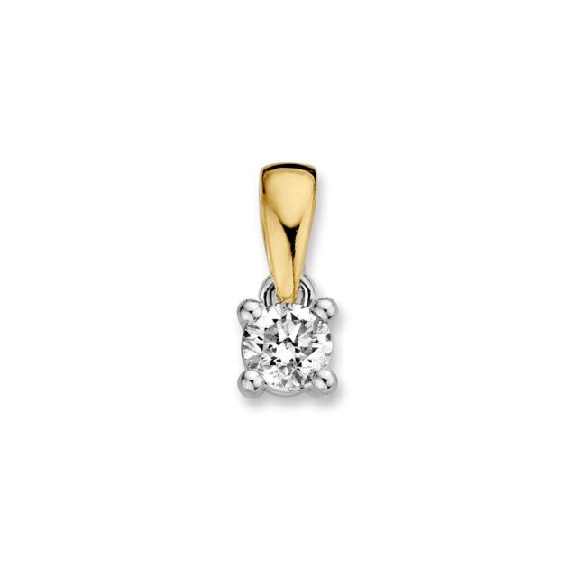 Excellent Jewelry Excellent Hanger HG416510 14k Bi-color Goud met 1-0,19crt H SI Briljant geslepen Diamant