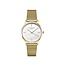 Rosefield Rosefield Horloge RMGMG-R06 Pearl Edit Staal met Geelgouden Plating Quartz en Witthe Wijzerplaat met Mesh Horlogeband