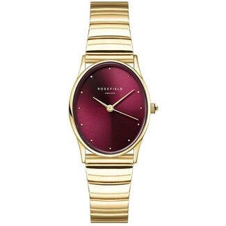 Rosefield Rosefield Horloge OVGSG-OV15 Staal met Goudkleurige Plating Bordeau Wijzerplaat