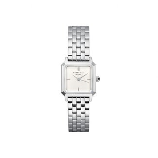 Rosefield Rosefield Horloge BWSSS-B02 The Boxelle Staal Quartz Vierkant met Witte wijzerplaat