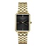 Rosefield Rosefield Horloge OBSSG-O47 The Octagon Staal met Geelgouden Plating Quartz en Zwarte Wijzerplaat