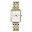 Rosefield Rosefield Horloge OCWSG-O40 The Octagon Staal met Geelgouden Plating Quartz en Witte Wijzerplaat