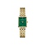Rosefield Rosefield Horloge OEGSG-O79 Octagon XS Staal met Geelgouden Plating Quartz Emerald Wijzerplaat