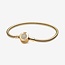 Pandora Pandora Armband 569046C01-20 Zilver 14k Geelgouden Plating met Zirkonia op Kroonsluiting Maat 20