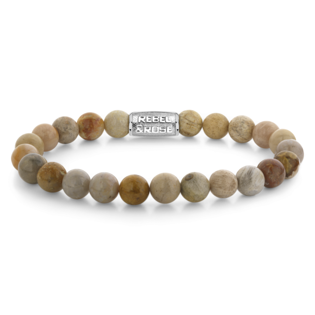 Rebel & Rose Rebel & Rose Armband RR-80121-S-M Desert Storm 8mm Maat M