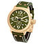 TW Steel TW Steel Horloge CS108 Canteen Staal met Geelgouden Plating Chonrograaf Quartz met Groene Horlogeband