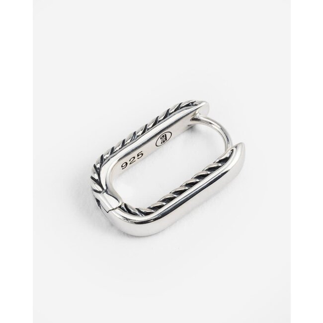 Buddha to Buddha Buddha to Buddha Oorbellen 406 One Barbara Omkeerbare Hoop Zilver Set