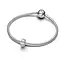 Pandora Pandora Bedel 793785C01 Zilver Clip met Zirkonia en Wit Emaille