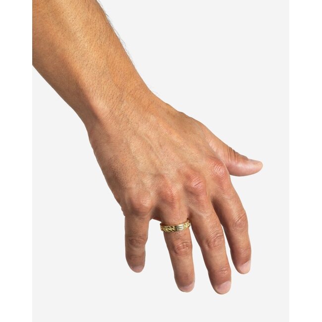 Buddha to Buddha Buddha To Buddha Ring  611GV 19 Esther Small Zilver met Geelgouden Plating Maat 19