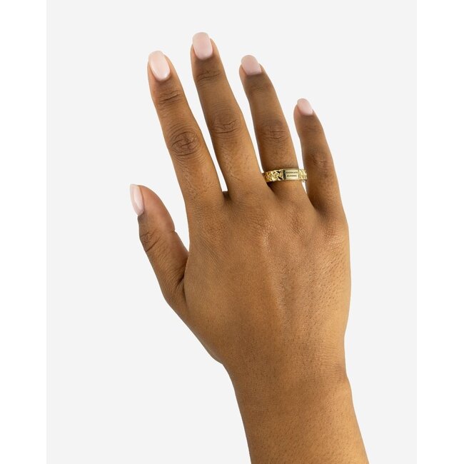 Buddha to Buddha Buddha To Buddha Ring  611GV 19 Esther Small Zilver met Geelgouden Plating Maat 19