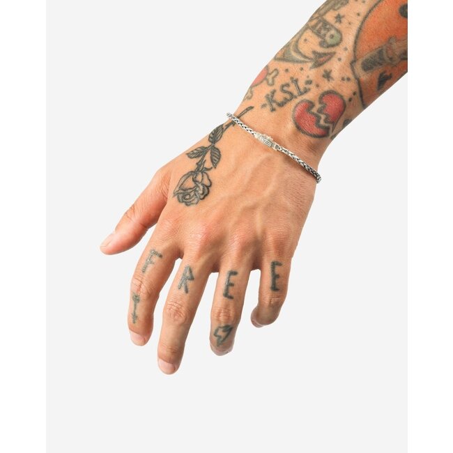 Buddha to Buddha Buddha to Buddha Armband J015 C+ George Mini Zilver Maat C+