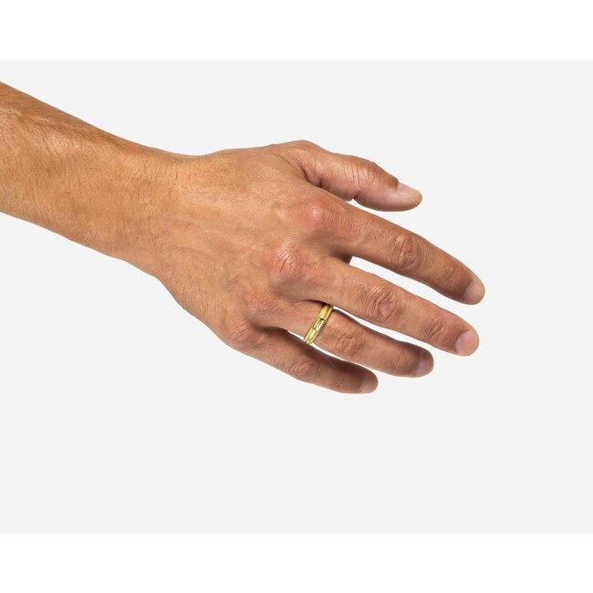 Buddha to Buddha Buddha To Buddha 809GV 19 Edwin mini ring zilver met gouden plating