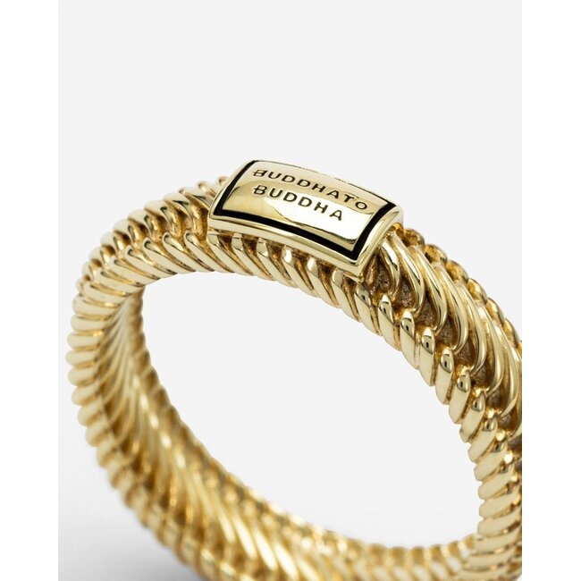 Buddha to Buddha Buddha To Buddha 809GV 19 Edwin mini ring zilver met gouden plating