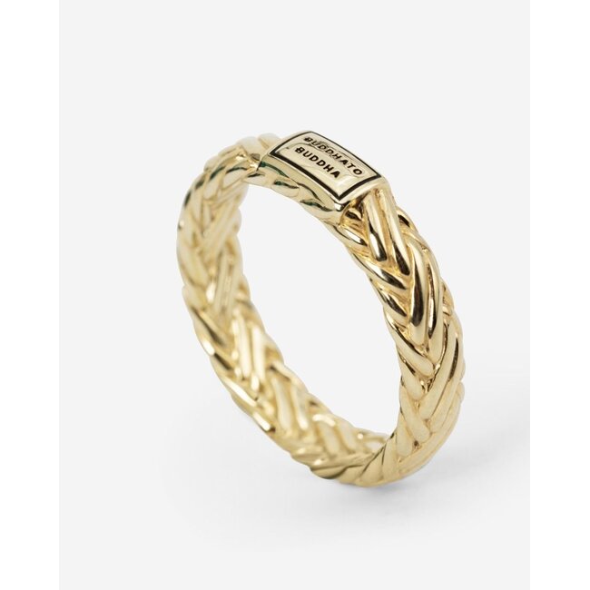 Buddha to Buddha Buddha to Buddha Ring 605GV 17.5 Katja XS Zilver met Geelgouden Plating Maat 17.5