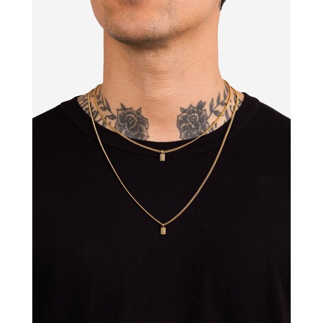 Buddha to Buddha Buddha to Buddha Collier 651GV 60 Essential Nacklace XS Zilver 925 met Geelgouden Plating 60cm