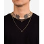 Buddha to Buddha Buddha to Buddha Collier 651GV 60 Essential Nacklace XS Zilver 925 met Geelgouden Plating 60cm