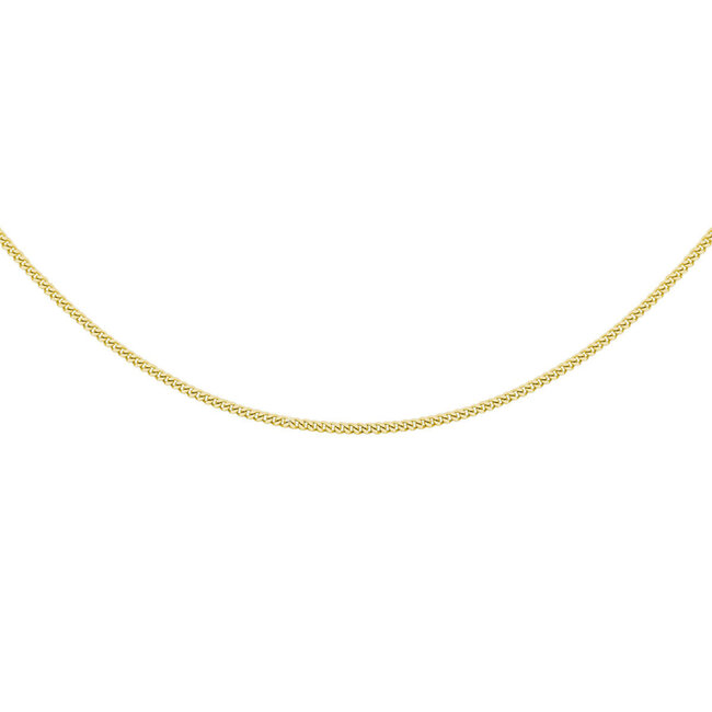 Blinckers Jewellery Huiscollectie BJ Collier  21.03367  Gourmette Ketting  4-zijdes geslepen 1,2 mm 3 micron