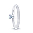 R&C R&C Ring Lila 84/55 14k Witgoud met 0.10crt G SI Briljant geslepen Diamant Maat 54