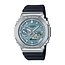 Casio G-Shock Casio G-shock GBM-2100A-1A2ER Staal horloge met zwarte band en blauwe wijzerplaat
