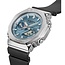 Casio G-Shock Casio G-shock GBM-2100A-1A2ER Staal horloge met zwarte band en blauwe wijzerplaat