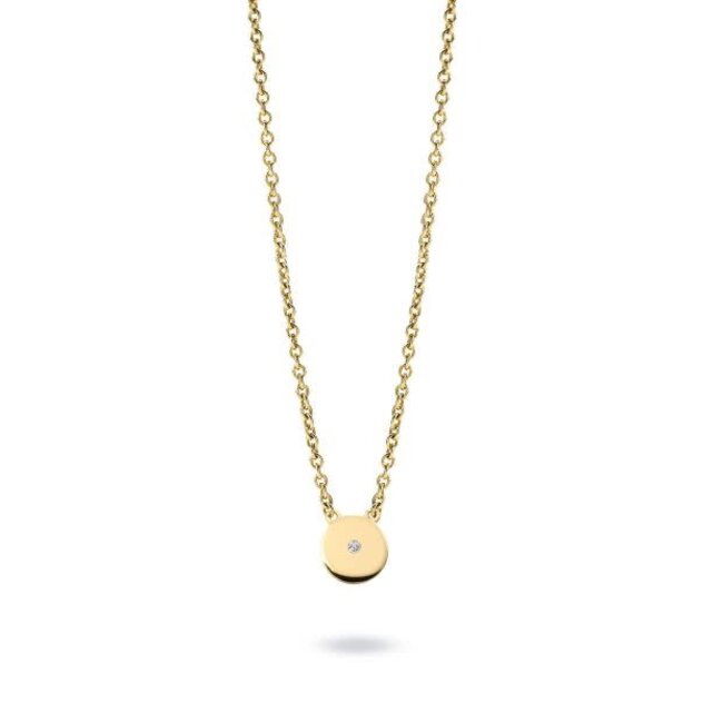 Miss Spring Miss Spring Collier MSC007DI Forever 14k Geelgoud met 0.03crt G SI Briljant geslepen Diamant 42cm