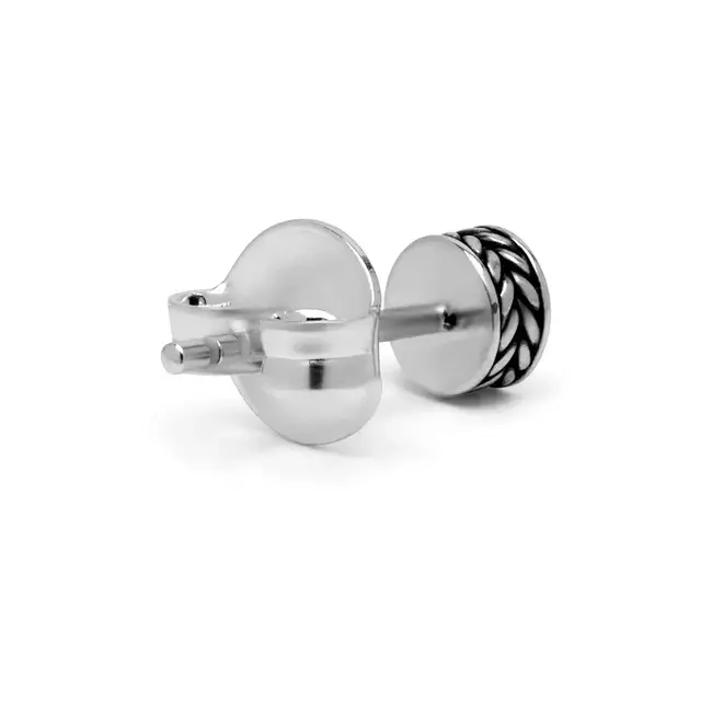 Buddha to Buddha Buddha to Buddha Oorbel 417 Barbara Logo Zilver Per Stuk