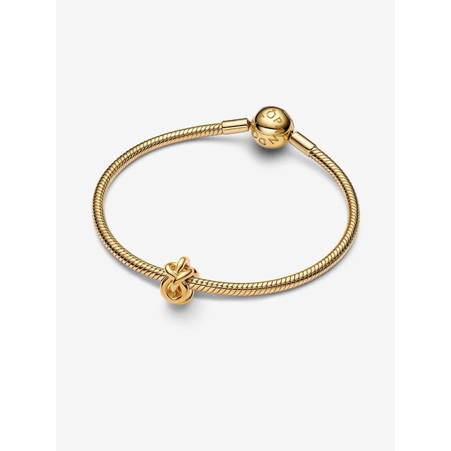 Pandora Pandora Bedel 763755C00 Zilver met 14k Geelgouden Plating Infinity Knoop
