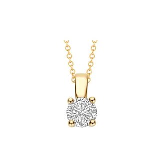 Blush Blush Hanger LG6001Y 14k Geelgoud met 0,25crt H SI LabGrown Briljant geslepen Diamant 8.5x4.3mm