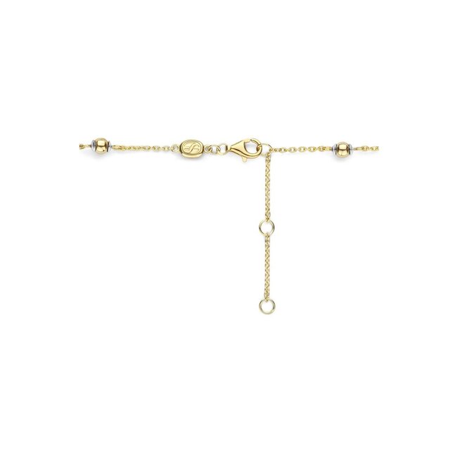 Ti Sento Milano Ti Sento Armband 23076ZY Zilver Bi-color met Parel en Zirkonia 18.5cm