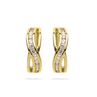 Gisser Jewels Amsterdam Gisser Jewels Oorbellen VGKC1012 14k Geelgoud met Zirkonia 15mm