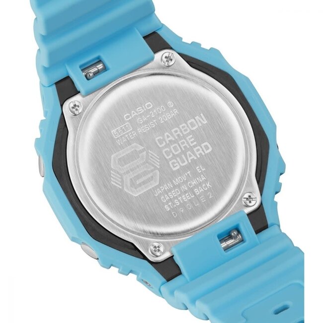 Casio G-Shock G Shock Horloge GA-2100-2A2ER Analoog Digitaal Baby Blauw