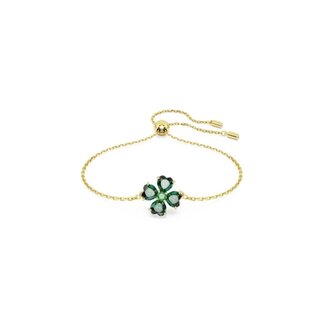 Swarovski Swarovski Armband 5666585 Idyllia met Geelgouden Plating Klaver met Groene Swarovski Kristallen 16 - 24cm