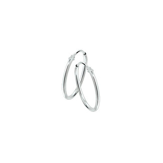 Blinckers Jewellery Huiscollectie BJ Oorbellen 13.22216 Zilver Oorringen Buis 25,00mm x 15,00mm