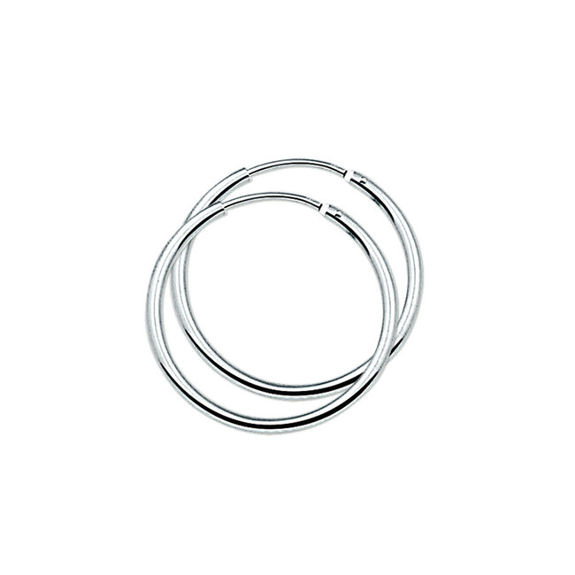 Blinckers Jewellery Huiscollectie BJ Oorbellen 13.22216 Zilver Oorringen Buis 1.5x25mm