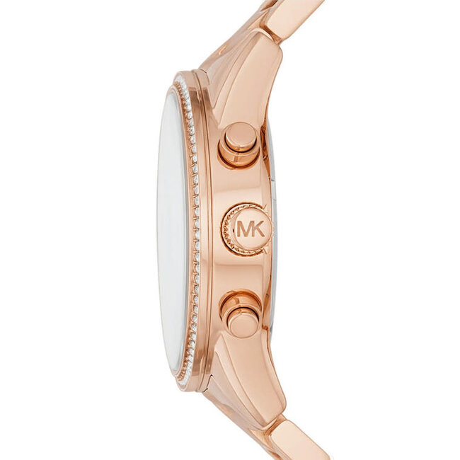 Michael Kors Michael Kors Horloge MK6357 Staal met Rosegouden Plating Quartz Chronograaaf met Zirkonia 36mm