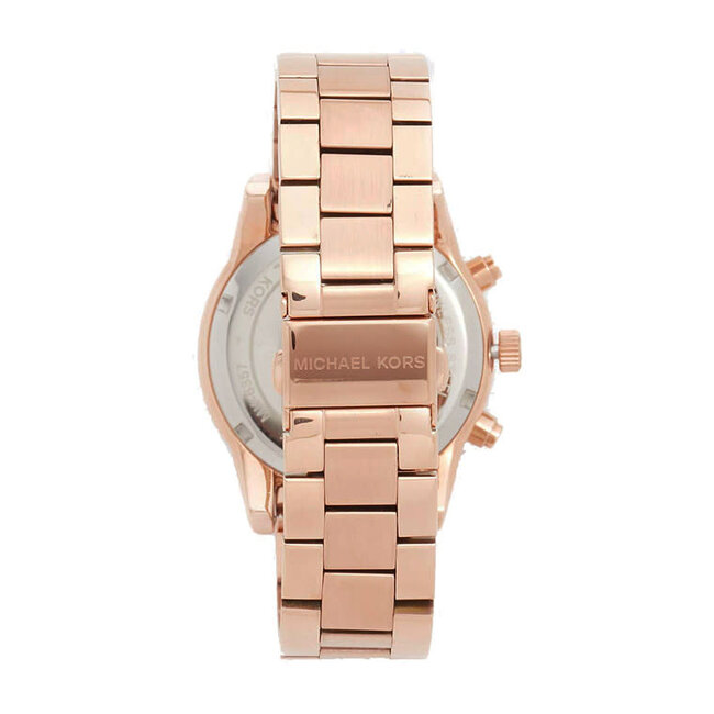 Michael Kors Michael Kors Horloge MK6357 Staal met Rosegouden Plating Quartz Chronograaaf met Zirkonia 36mm