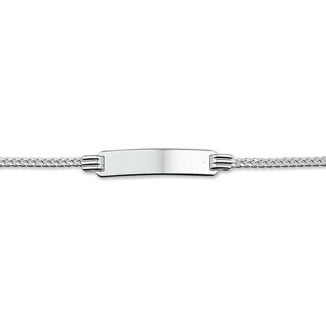 Blinckers Jewellery Huiscollectie BJ Armband 13.27366 Zilver Gourmet Graveer Plaat 4,8mm 11-13cm
