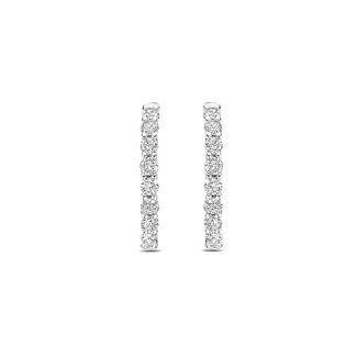 Ti Sento Milano Ti Sento Oorbellen 7958ZI Zilver Gerhodineerd met Zirkonia 18mm