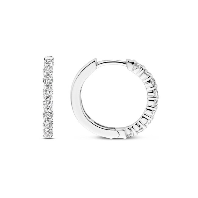 Ti Sento Milano Ti Sento Oorbellen 7958ZI Zilver met Zirkonia 18mm
