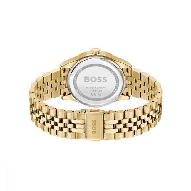 BOSS BOSS Horloge HB1502780 Staal met Geelgouden Plating Quartz en Groene Wijzerplaat