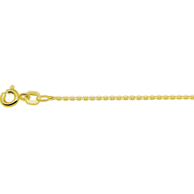 Blinckers Jewellery Huiscollectie BJ Collier 21.03384 Schakel anker met gouden plating 50cm