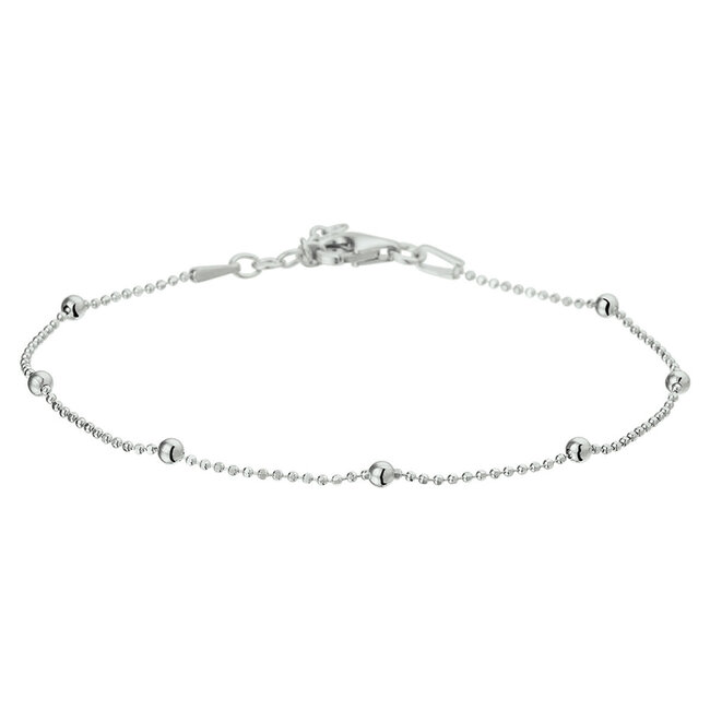 Blinckers Jewellery Huiscollectie BJ Armband 13.27354 Zilver bolletjes 2,5mm 17+2cm