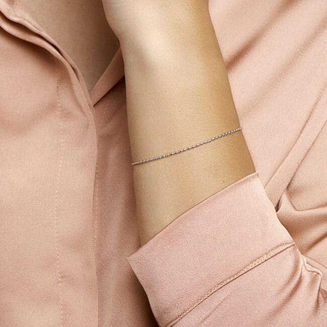 Blinckers Jewellery Huiscollectie BJ Armband 13.27361 Zilver Bolletjes 1,5mm 17+2cm