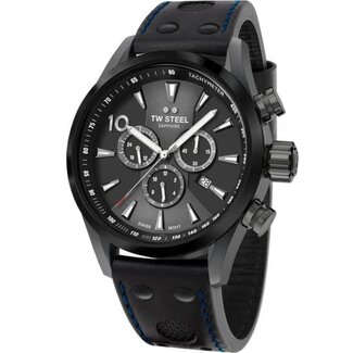 TW Steel TW Steel Horloge SVS308 Volante Staal met Zwarte Coating Swiss made Quartz Chronograaf BMW Editie 48mm