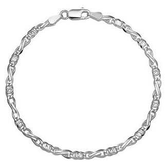 Blinckers Jewellery Huiscollectie BJ Armband 13.21687 Zilver Gerhodineerd 3,5mm x 18cm