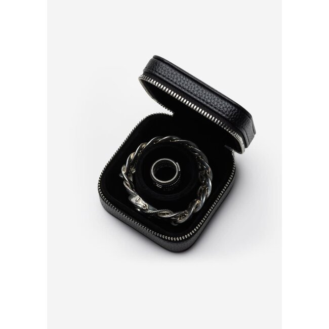 Buddha to Buddha Buddha to Buddha Jewelry Travel Case Zwart Small Leer