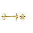 Blinckers Jewellery Huiscollectie BJ Oorbellen 40.26897 14k Geelgoud Oorknoppen Bloem met Roze Zirkonia 4,5mm