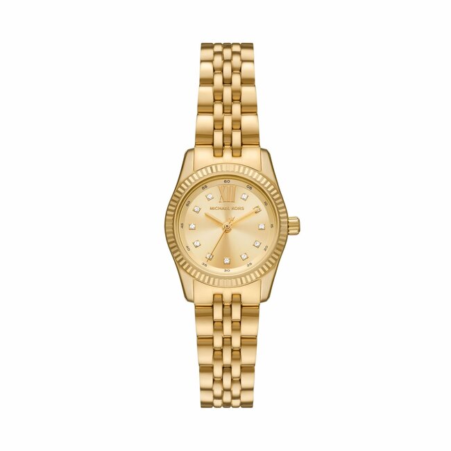 Michael Kors Micheal Kors Horloge MK4741 Petit Lexington Staal met Geelgouden Plating Quartz 26mm