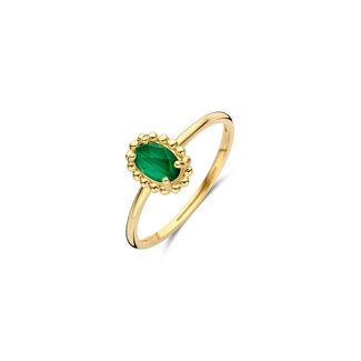 Blush Blush Ring 1272YMA/54 14k Geelgoud met Malachiet Maat 54
