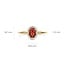 Blush Blush Ring 1271YGA/54 14k Geelgoud met Granaat en Zirkonia 6.7mm x 8.6mm Maat 54